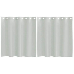 Berkfield Voile Curtains With Grommets 2 Pcs Light Grey 140X140 Cm - thumbnail 2
