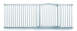 Safetots Curved Top Safety Gate, 207Cm - 216Cm, Matt Grey, Pressure Fit Stair Gate