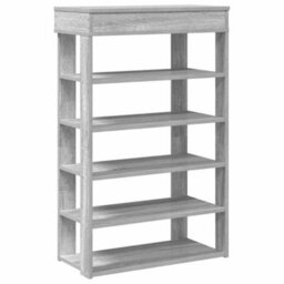 Berkfield Shoe Rack Grey Sonoma 60X30X98 Cm Engineered Wood - thumbnail 2