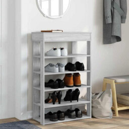 Berkfield Shoe Rack Grey Sonoma 60X30X98 Cm Engineered Wood - thumbnail 3