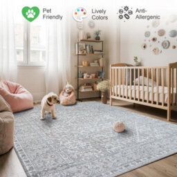 Homeart Traditional Area Rug Super Soft & Sustainable Woven Neutral Carpet Durable Indoor Rug Medium Beige 200X290 - thumbnail 5