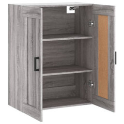 Berkfield Wall Mounted Cabinet Grey Sonoma 69.5X34X90 Cm Engineered Wood - thumbnail 7
