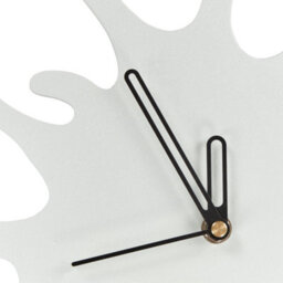 Wyld and Coco Lumina Wall Clock White Mdf With Decorative Pendulum 27 X 37 Cm No Numbers Modern Living Room Decor - thumbnail 6