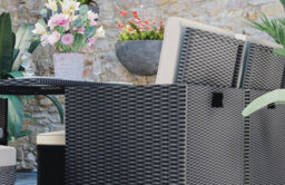 Onemill 9 Pieces Rattan Garden Furniture Set With 1 Rattan Dining Table And 4 Rattan Chairs - thumbnail 6