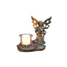 Gifts Direct 2 U Bronze Fairy With Bow Tealight Candle Holder