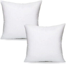 "2 Pack Luxury 12"" X 12"" (30 X 30Cm) Cotton Blend Cushion Pads With Super Bounce Polyester Fibre, Made Of Finest British Materials"