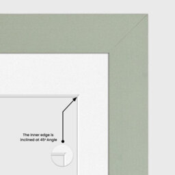 AK Frames 50X20Cm Green Modern Multi Photo Frame With White Mount - Holds 4 Apertures (4X) 6X4 Photos - thumbnail 7