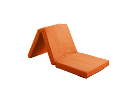 Mattress Guru Folding Z Bed Mattress, Tri Folding Guest Bed, Lightweight, Space Saving, Futon Mattress, Orange - image 1