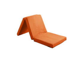 Mattress Guru Folding Z Bed Mattress, Tri Folding Guest Bed, Lightweight, Space Saving, Futon Mattress, Orange - thumbnail 1