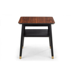 Ashfield Stylish Walnut And Black Lamp Table - thumbnail 5