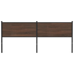 Berkfield Headboard Brown Oak 200 Cm Engineered Wood And Steel - thumbnail 3