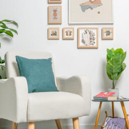 "Nicola Spring 6"" X 6"" 3D Box Photo Frame - 4"" X 4"" Mount - Light Brown/white" - thumbnail 7