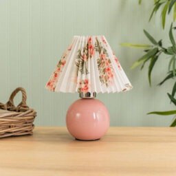 Valuelights Pink Floral Touch Button Rechargeable Table Lamp - thumbnail 7