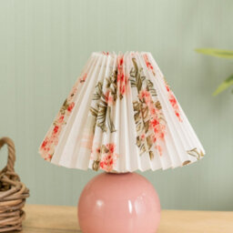 Valuelights Pink Floral Touch Button Rechargeable Table Lamp - thumbnail 3