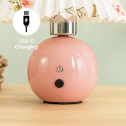 Valuelights Pink Floral Touch Button Rechargeable Table Lamp - thumbnail 4