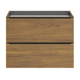 GoodHome Imandra Slimline Walnut Effect Wall-Mounted Bathroom Cabinet (H) 600mm (W) 800mm - thumbnail 2
