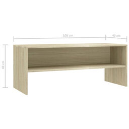 Berkfield Tv Cabinet Sonoma Oak 100X40X40 Cm Engineered Wood - thumbnail 6
