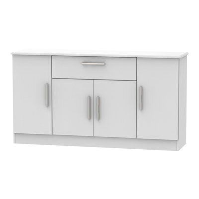 Harrow 4 Door 1 Drawer Wide Unit In Grey Matt (Ready Assembled)
