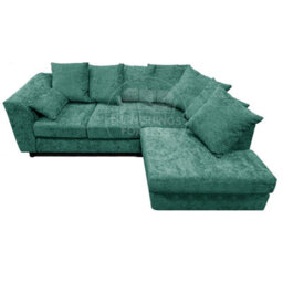 Furnishings For Less UK Monaco Chenille Fabric 3 To 4 Seater L Shaped Corner Sofa  Teal Right Hand Facing - thumbnail 3
