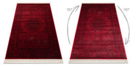 RugsX Orient 6039 Carpet Burgundy Black Frame, Rosette, Oriental, With Fringes 200X290 Cm - thumbnail 3