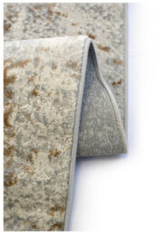 The Rugs Abstract Collection Vintage Design Rug In Cream And Ochre  D176F - thumbnail 4