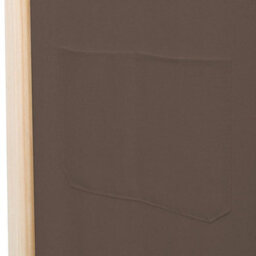 Walplus 5-Panel Room Divider Brown 200X170X4 Cm Fabric - thumbnail 7