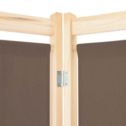 Walplus 5-Panel Room Divider Brown 200X170X4 Cm Fabric - thumbnail 5