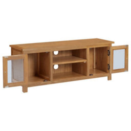 Berkfield Tv Cabinet 110X35X44 Cm Solid Oak Wood - thumbnail 2