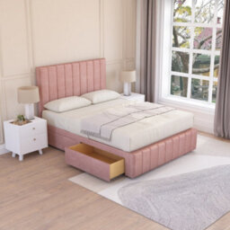 Sloomy California Divan Bed Set With 2 Drawers Footend - Plush Velvet - thumbnail 2
