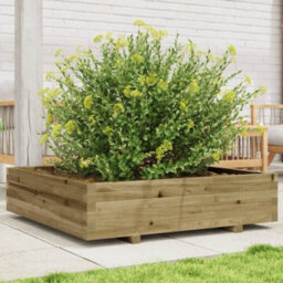 Berkfield Garden Planter 100X100X26.5 Cm Impregnated Wood Pine - thumbnail 1