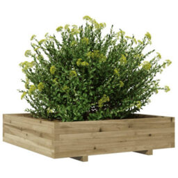 Berkfield Garden Planter 100X100X26.5 Cm Impregnated Wood Pine - thumbnail 4