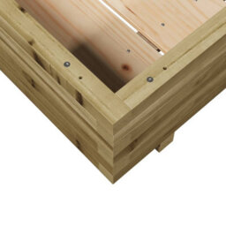 Berkfield Garden Planter 100X100X26.5 Cm Impregnated Wood Pine - thumbnail 8