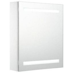 Berkfield Stylish Led Bathroom Mirror Cabinet 50X13.5X60 Cm - thumbnail 1