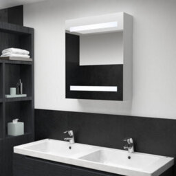 Berkfield Stylish Led Bathroom Mirror Cabinet 50X13.5X60 Cm - thumbnail 2