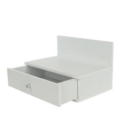 Core Products Pair Of Kelly White Wall-Mounted Bedside Cabinets With Drawer - Modern Floating Bedside Tables - thumbnail 6