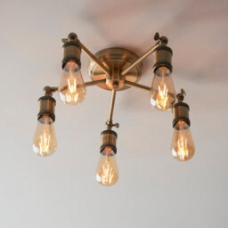 Anson Lighting Portalesl 5Lt Ceiling Light In  Antique Brass Plate - thumbnail 3