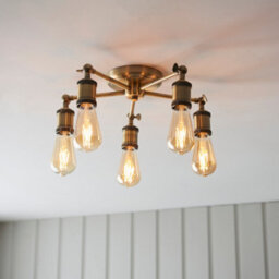 Anson Lighting Portalesl 5Lt Ceiling Light In  Antique Brass Plate - thumbnail 1