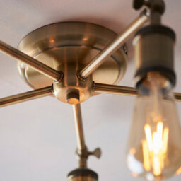 Anson Lighting Portalesl 5Lt Ceiling Light In  Antique Brass Plate - thumbnail 5