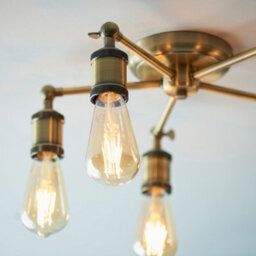Anson Lighting Portalesl 5Lt Ceiling Light In  Antique Brass Plate - thumbnail 4