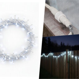Pegdev - Pdl Led String Lights Cool White, White Rubber Ip65 Connectable Outdoor Indoor Garden Patio Wedding Party 10M - thumbnail 4