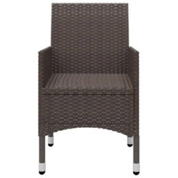 Berkfield 5 Piece Garden Dining Set With Cushions Brown - thumbnail 6
