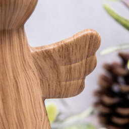 Annibells  2 Porcelain Angels Carved Wood Effect Christmas Ornaments - thumbnail 7