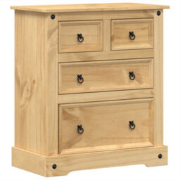 Berkfield Chest Of Drawers Corona 80X43X91 Cm Solid Wood Pine - thumbnail 2