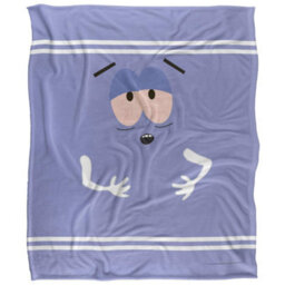 South Park Queasy Silky Towelie Supersoft Blanket Lavender/white (One Size) - thumbnail 1