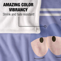 South Park Queasy Silky Towelie Supersoft Blanket Lavender/white (One Size) - thumbnail 4