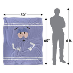 South Park Queasy Silky Towelie Supersoft Blanket Lavender/white (One Size) - thumbnail 5