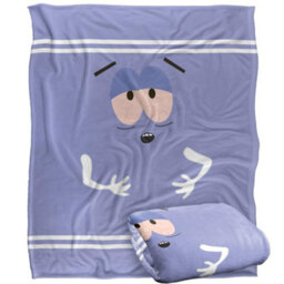 South Park Queasy Silky Towelie Supersoft Blanket Lavender/white (One Size) - thumbnail 2