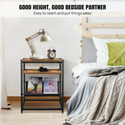 43X18X55Cm Slim Side Table Narrow End Table Bedside Tables Small Table Metal Frame Bedroom - thumbnail 5