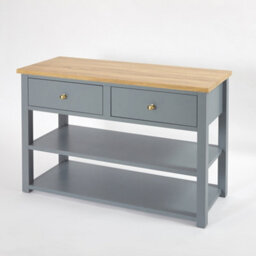 Homestylestore 1215mm Light Grey And Oak Bathroom Vanity Unit With Gold Round Handles