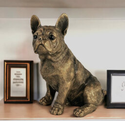 Animal Crackers French Bulldog Figurine From The Leonardo Reflections Bronzed Range, Gift Boxed. - thumbnail 1